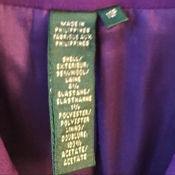 Lauren Ralph Lauren Purple Blazer - Picture 8 of 8